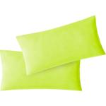 Apfelgrüne Kissenbezüge & Kissenhüllen mit Reißverschluss aus Jersey trocknergeeignet 40x60 2-teilig 