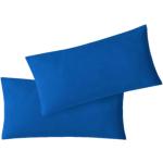 Royalblaue Kissenbezüge & Kissenhüllen mit Reißverschluss aus Jersey trocknergeeignet 40x60 2-teilig 