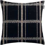 Schwarze Musterring Quadratische Kissenbezüge & Kissenhüllen aus Textil 45x45 