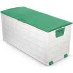 Kissenbox Kunststoff 230 Liter grau - grün - Berlan
