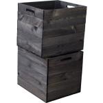 Schwarze Kistenkolli Altes Land Nachhaltige Kisten & Aufbewahrungskisten mit Ländermotiv aus Holz 2-teilig 