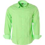 Grüne Langärmelige Kitaro Kentkragen Hemden mit Kent-Kragen für Herren Größe M 