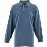 Kitaro Polosweat Sweatshirt Polo Sweat Shirt Herren Langarm Plusgröße Übergröße, Herrengrößen:3XL, Farbe:blau