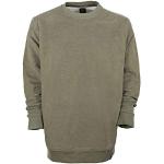 Olivgrüne Kitaro Rundhals-Ausschnitt Herrensweatshirts Größe 4 XL Große Größen 