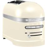 Reduzierte Cremefarbene KitchenAid Artisan Toaster aus Aluminium mit 2 Scheiben 