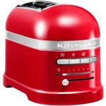 Rote KitchenAid Artisan Toaster mit Brötchenaufsatz 