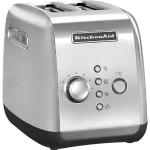 Silberne Moderne KitchenAid Toaster aus Chrom mit 2 Scheiben 