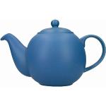 Reduzierte Blaue Teekannen mit Sieb 1,2l matt aus Keramik 6 Personen 