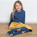 Blaue Langärmelige Peter Pan Vegane Bio Nachhaltige Kindershirts mit Bubikragen aus Baumwolle Größe 110 