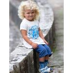 Blaue Vegane Bio Nachhaltige Hosen und Oberteile für Kinder mit Knopf aus Baumwolle Größe 86 