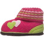 Reduzierte Pinke Kitz-pichler Hüttenschuhe & Hausstiefel mit Herz-Motiv aus Textil für Kinder Größe 30 für den für den Winter 