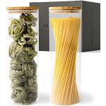 Nachhaltige Spaghettidosen aus Bambus mit Deckel 