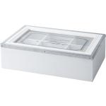 KJ Collection Aufbewahrungsbox Holz/Metall weiß 7 x 16 x 24cm