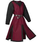 Rote Unifarbene Stehkragen Ritter-Kostüme aus Flanell für Herren 