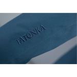 Marineblaue Wasserdichte Atmungsaktive Tatonka Kapuzenmäntel mit Reißverschluss aus Taft mit Kapuze für Damen Größe S 