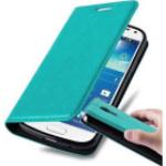 Petrolfarbene Cadorabo Samsung Galaxy S4 Mini Cases Art: Flip Cases 