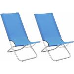 Reduzierte Blaue Strandstühle aus Stoff Breite 0-50cm, Höhe 50-100cm, Tiefe 50-100cm 2-teilig 