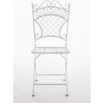 Weiße Antike Gartenstühle Metall aus Eisen Breite 0-50cm, Höhe 50-100cm 