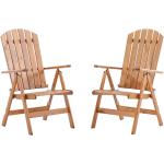 Reduzierte Orange Minimalistische Gartenstühle & Balkonstühle aus Massivholz mit verstellbarer Rückenlehne Breite 50-100cm, Höhe 50-100cm 
