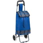 Blaue Einkaufstrolleys & Einkaufswagen mit Reißverschluss aus Nylon klappbar klein 