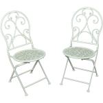 Reduzierte Weiße Gartenstühle Metall aus Polyrattan Breite 0-50cm, Höhe 0-50cm 
