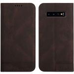 Braune Samsung Galaxy S10+ Hüllen Art: Flip Cases mit Bildern aus Leder 
