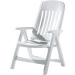 Weiße Sieger Comtesse Gartenstühle & Balkonstühle aus Polyrattan mit verstellbarer Rückenlehne 