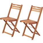 Braune Merxx Porto Gartenstühle & Balkonstühle aus Massivholz Breite 0-50cm, Höhe 50-100cm, Tiefe 0-50cm 2-teilig 