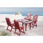 Rote Best Freizeitmöbel Santiago Gartenstühle & Balkonstühle aus Kunststoff Breite 0-50cm, Höhe 50-100cm, Tiefe 50-100cm 