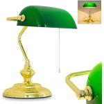 Grüne Moderne hofstein Bankerlampen & Bankerleuchten poliert aus Messing E27 
