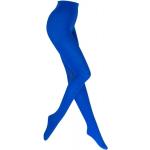 Blaue Unifarbene Blickdichte Strumpfhosen aus Fleece für Damen Einheitsgröße für den für den Winter 