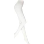 Weiße Unifarbene Blickdichte Strumpfhosen aus Fleece für Damen Einheitsgröße für den für den Winter 
