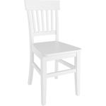 Weiße Skandinavische Erst-Holz Holzstühle lackiert aus Massivholz Breite 50-100cm, Höhe 0-50cm, Tiefe 0-50cm 2-teilig 