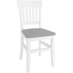 Weiße Moderne Holzstühle lackiert aus Massivholz gepolstert Breite 50-100cm, Höhe 0-50cm, Tiefe 0-50cm 2-teilig 