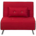 Reduzierte Rote Moderne Beliani Design Schlafsofas aus Filz mit Armlehne Breite 100-150cm, Höhe 100-150cm, Tiefe 50-100cm 1 Person 