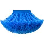 Blaue Elegante Kinderpaillettenröcke mit Glitzer aus Tüll für Mädchen für den für den Sommer 