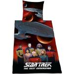 Schwarze Star Trek Baumwollbettwäsche mit Reißverschluss aus Baumwolle 135x200 2-teilig 