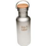 Klean Kanteen Reflect 530 ml Wasserflasche mit Bambusdeckel, brushed stainless