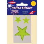 Kleiber Reflex-Sticker Sterne (selbstklebend/ neongelb/ 5 Sticker)