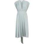 Pastellgrüne Ärmellose coast V-Ausschnitt Taillierte Kleider aus Polyester für Damen Größe M Große Größen 