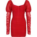 Reduzierte Rote Misspap Mini Kurze Abendkleider mit Reißverschluss für Damen Größe S Große Größen 