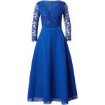 Royalblaue Swing V-Ausschnitt Chiffon-Abendkleider mit Reißverschluss aus Chiffon für Damen Größe XS Große Größen 