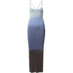 Reduzierte Pastellblaue Color Blocking Ärmellose Gcds Strickkleider Metallic aus Jersey für Damen Übergrößen 