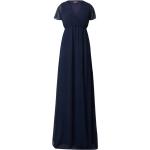Marineblaue Maxi V-Ausschnitt Lange Abendkleider für Damen Größe XS Große Größen 