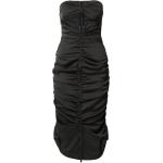 Reduzierte Schwarze Ärmellose Misspap Mini Kurze Abendkleider mit Reißverschluss aus Satin enganliegend für Damen Größe M Große Größen 