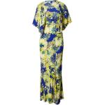 Reduzierte Pastellblaue Blumenmuster Halblangärmelige Karen Millen Maxi Taillierte Kleider mit Volants mit Reißverschluss für Damen Größe S Große Größen 