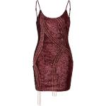 Reduzierte Rote Ärmellose Topshop Mini Kurze Abendkleider mit Pailletten für Damen Größe M Große Größen 
