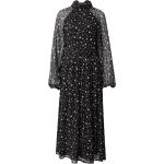 Reduzierte Schwarze Wallis Stehkragen Cut Out Kleider mit Cutwork aus Polyester für Damen Größe S Große Größen 