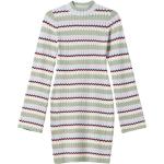 Pastellgrüne Langärmelige Bershka Mini Strickkleider aus Polyester für Damen Übergrößen 