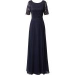 Mitternachtsblaue Unifarbene Vera Mont Midi Abendkleider rückenfrei mit Reißverschluss aus Spitze für Damen Größe M Große Größen 